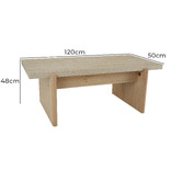 Ever Dreaming Living Sally Travertine-Look Coffee Table