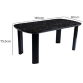 Ever Dreaming Living Conrad Marble-Look Dining Table