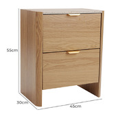 Ever Dreaming Living Jovie 2 Drawer Bedside Table