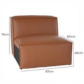 Ever Dreaming Living Massey 5 Seater Leather Chaise Lounge Set