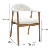 Ever Dreaming Living Arnault Boucle Dining Chairs