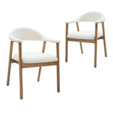 Ever Dreaming Living Arnault Boucle Dining Chairs