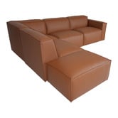 Ever Dreaming Living Massey 5 Seater Leather Chaise Lounge Set
