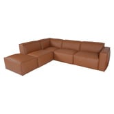 Ever Dreaming Living Massey 5 Seater Leather Chaise Lounge Set