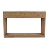 Ever Dreaming Living Sadie Travertine-Look Console Table
