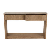 Ever Dreaming Living Sadie Travertine-Look Console Table