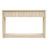 Ever Dreaming Living Clara Travertine-Look Console Table