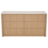 Ever Dreaming Living Lillian Travertine-Look 6 Drawer Chest