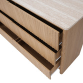 Ever Dreaming Living Lillian Travertine-Look 6 Drawer Chest