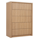 Ever Dreaming Living Lillian Travertine-Look 5 Drawer Chest