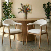 Ever Dreaming Living Arnault Boucle Dining Chairs