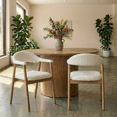 Ever Dreaming Living Arnault Boucle Dining Chairs
