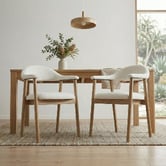 Ever Dreaming Living Arnault Boucle Dining Chairs