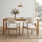 Ever Dreaming Living Arnault Boucle Dining Chairs