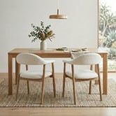 Ever Dreaming Living Arnault Boucle Dining Chairs