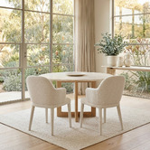 Ever Dreaming Living Lazio Chenille Dining Chairs
