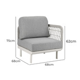 Ever Dreaming Living 4 Seater Guillaume Outdoor Modular Sofa Set