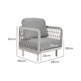 Ever Dreaming Living 4 Seater Guillaume Outdoor Modular Sofa Set