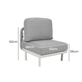 Ever Dreaming Living 6 Seater Meja Outdoor Modular Lounge Set