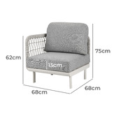 Ever Dreaming Living 3 Seater Guillaume Outdoor Modular Lounge Set
