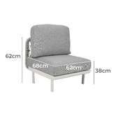 Ever Dreaming Living 3 Seater Guillaume Outdoor Modular Lounge Set