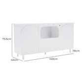 Ever Dreaming Living White Felix 2 Door Sideboard with LED