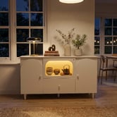 Ever Dreaming Living White Felix 2 Door Sideboard with LED