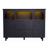 Ever Dreaming Living Black Felix 2 Door Sideboard with LED