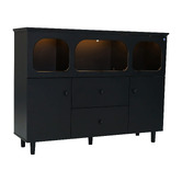 Ever Dreaming Living Black Felix 2 Door Sideboard with LED