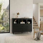 Ever Dreaming Living Black Felix 2 Door Sideboard with LED