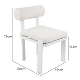 Ever Dreaming Living Davion Boucle Outdoor Dining Chairs