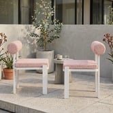 Ever Dreaming Living Davion Boucle Outdoor Dining Chairs