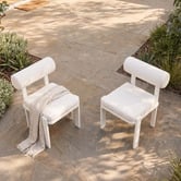 Ever Dreaming Living Davion Boucle Outdoor Dining Chairs