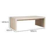 Ever Dreaming Living Palmera Travertine-Look Coffee Table