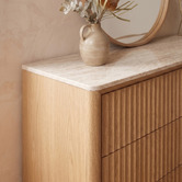Ever Dreaming Living Lillian Travertine-Look 6 Drawer Chest
