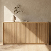 Ever Dreaming Living Lillian Travertine-Look Sideboard