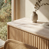 Ever Dreaming Living Lillian Travertine-Look Sideboard