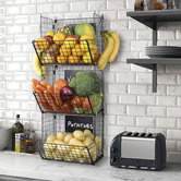 Decor Traders 3 Tier Colton Wall Mounted Storage Baskets
