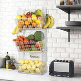 Decor Traders 3 Tier Colton Wall Mounted Storage Baskets