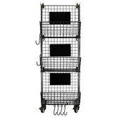 Decor Traders 3 Tier Colton Wall Mounted Storage Baskets