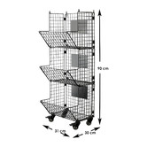 Decor Traders 3 Tier Colton Wall Mounted Storage Baskets