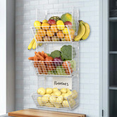 Decor Traders 3 Tier Colton Wall Mounted Storage Baskets