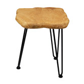 Decor Traders Copeland 44cm Fir Wood &amp; Iron Side Table