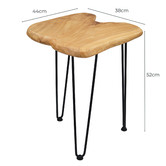 Decor Traders Copeland 52.5cm Fir Wood &amp; Iron Side Table