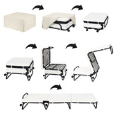 Decor Traders Foldlux Convertible Ottoman Sofa Bed with Castors &amp; Slipcover