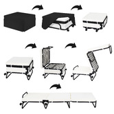 Decor Traders Foldlux Convertible Ottoman Sofa Bed with Castors &amp; Slipcover