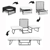 Decor Traders Foldlux Convertible Ottoman Sofa Bed with Slipcover