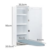 Decor Traders Finn Wall Mounted Ironing Board Cabinet with Mirror