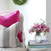 Capeview Interiors Classic Stripe Linen-Blend Cushion Cover