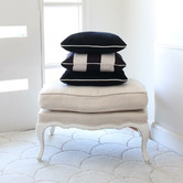 Capeview Interiors Classic Stripe Linen-Blend Cushion Cover